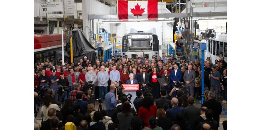 NFI’s Canadian Manufacturing Expansion Showcased During Prime Minister Carney’s Visit to New Flyer’s Winnipeg Facility