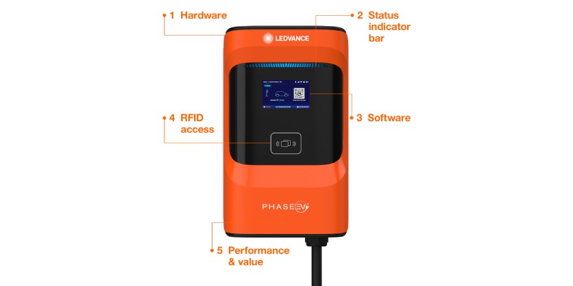 LEDVANCE First Generation PHASE EV™ Commercial Charger 